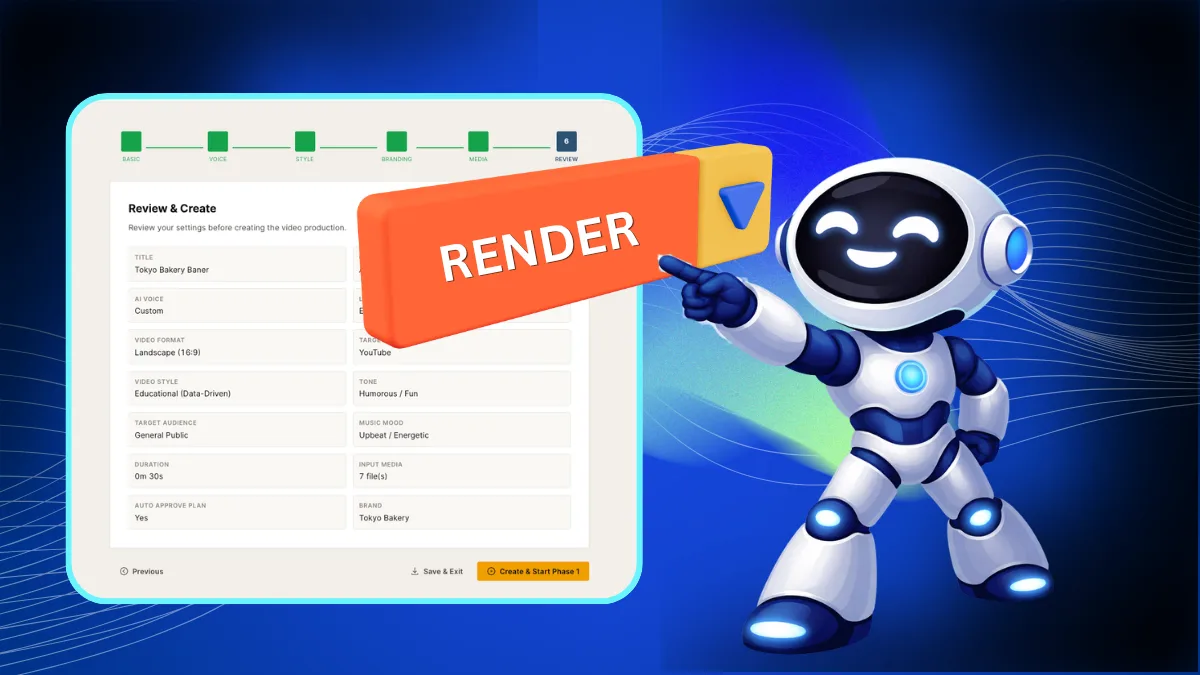 One-Click Video Rendering